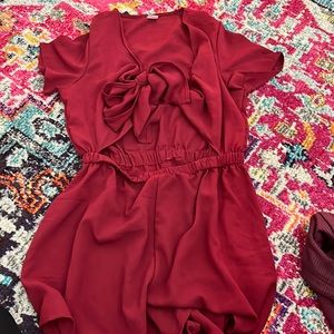 maroon romper